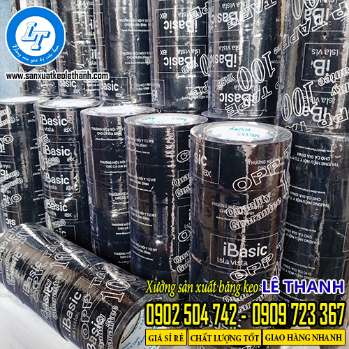 Phân phối băng keo in logo màu đen