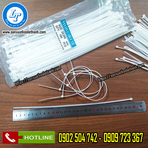 Phân phối dây rút nhựa trắng 3 tấc