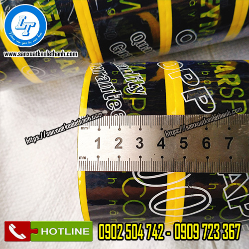 Băng keo in logo cuộn 4f8 Băng keo in logo cuộn 4f8