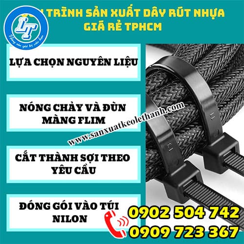 Sơ đồ quy trình sản xuất dây rút nhựa