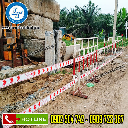 Dây rào cảnh báo được sử dụng tại khu vực sửa chữa