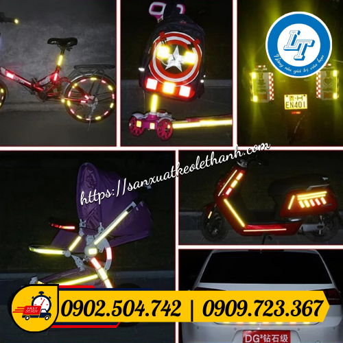 Ứng dụng băng keo dán nền phản quang Ứng dụng băng keo dán nền phản quang
