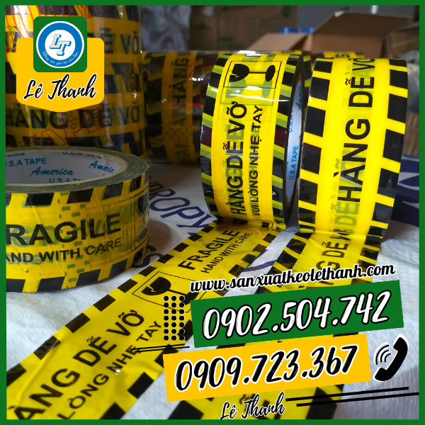 Băng keo niêm phong hàng dễ vỡ Băng keo niêm phong hàng dễ vỡ