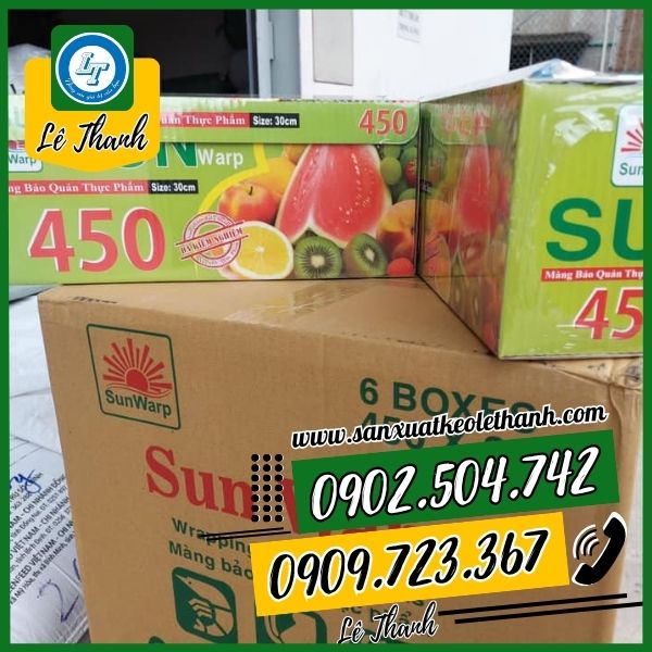 Màng bọc thực phẩm bọc thùng 6 cuộn Màng bọc thực phẩm bọc thùng 6 cuộn