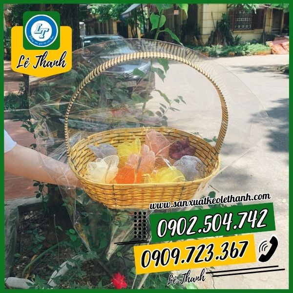 Màng co vòm chuyên dùng để bọc giỏ quà Màng co vòm chuyên dùng để bọc giỏ quà