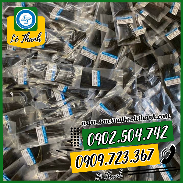 Sỉ số lượng dây rút nhựa màu đen Sỉ số lượng dây rút nhựa màu đen