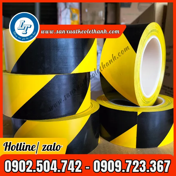 BĂNG KEO DÁN NỀN SỌC VÀNG ĐEN