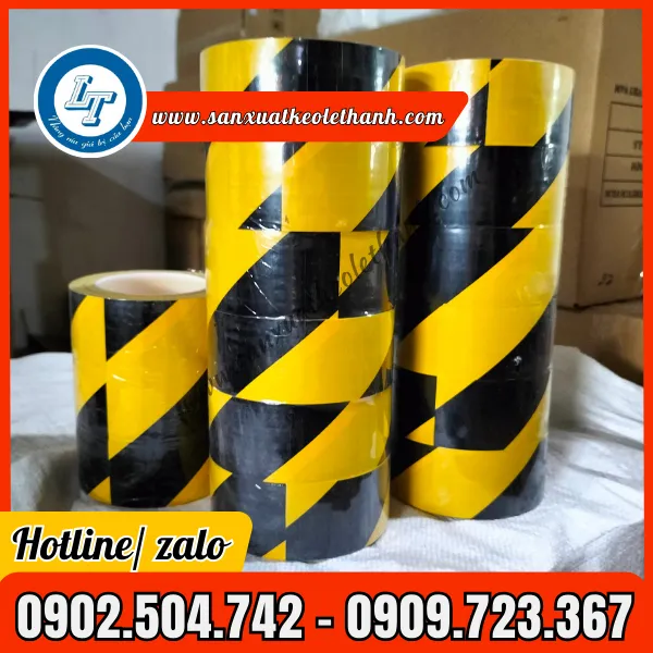 BĂNG KEO DÁN NỀN SỌC VÀNG ĐEN