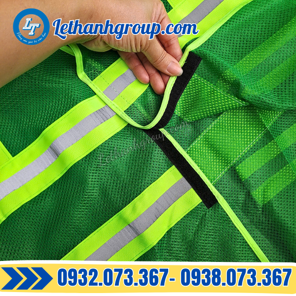 áo phản quang vải lưới khóa dán giá bân buôn cực rẻ