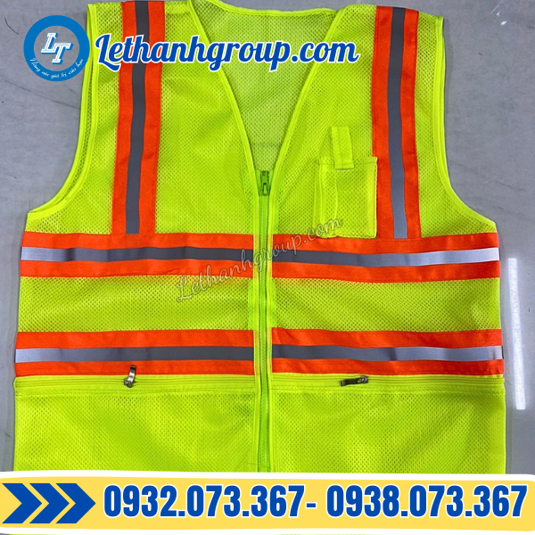 áo phản quang vải lưới màu vàng giá sỉ từ 10 cái
