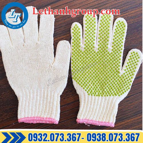 bán sỉ bao tay len phủ hạt nhựa xanh 40g giá rẻ nhất tphcm