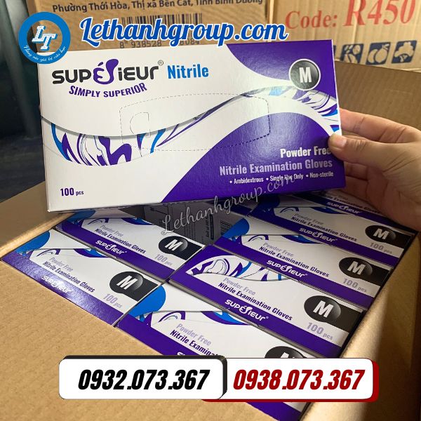 bán sỉ găng tay y tế nitrile đủ size giá rẻ chất lượng