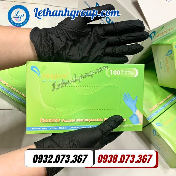 báo giá sỉ rẻ thùng 10 hộp bao tay y tế đen tại hcm