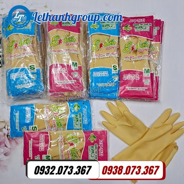 báo giá sỉ găng tay cao su sao biển thùng 400 đôi