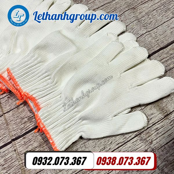 báo giá sỉ rẻ găng tay len poly trắng bịch 10 đôi 700g
