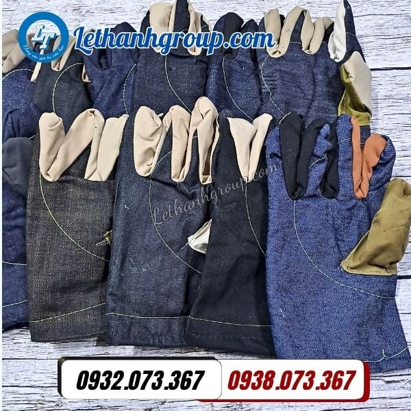 báo giá sỉ rẻ găng tay vải jean 2 lớp tại hcm
