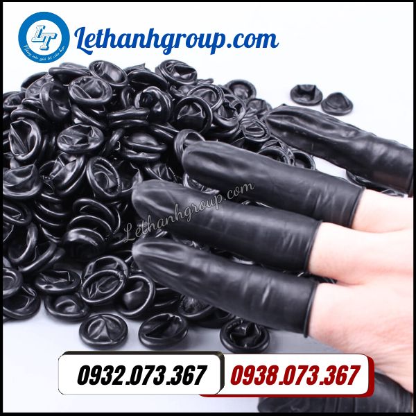 bao ngón tay cao su đen chống tĩnh điện giá sỉ uy tín toàn quốc
