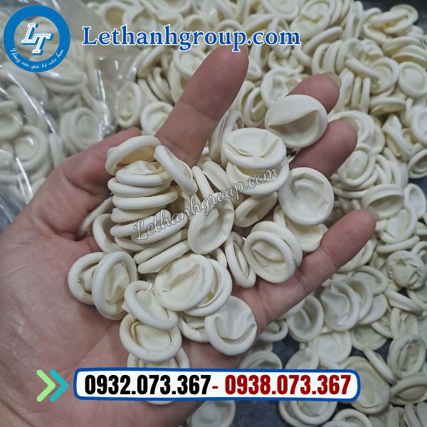 bao ngón tay cao su trắng kem giá rẻ cho đại lý tphcm