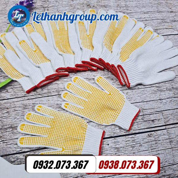 bao tay len phủ hạt nhựa vàng giá bỏ sỉ tại xưởng