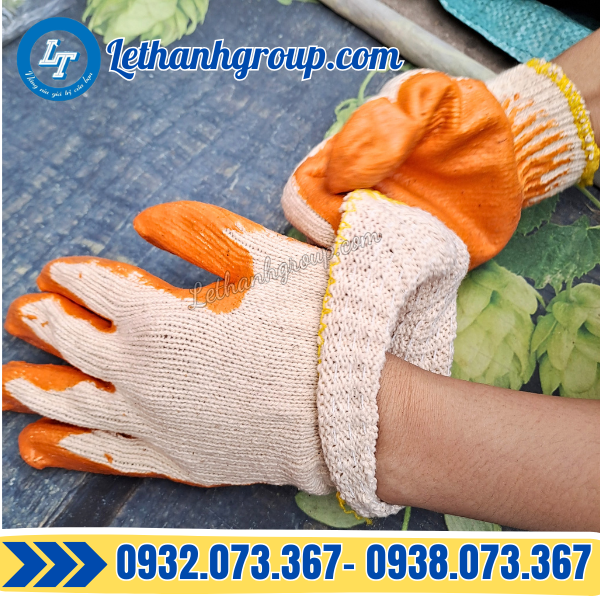 bao tay len nhúng nhựa màu cam bảo hộ an toàn giá sỉ cạnh tranh