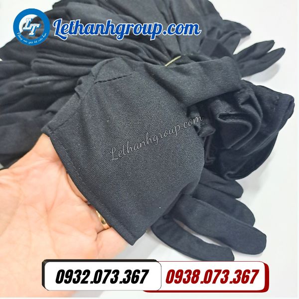 bao tay vải thun t10 đen sỉ lẻ giá rẻ