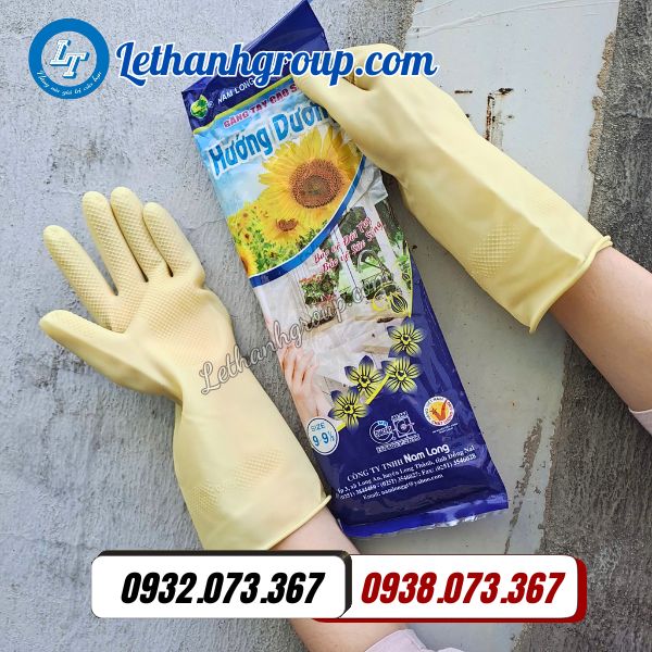 công ty bán buôn găng tay cao su hướng dương m giá rẻ theo thùng 300 đôi