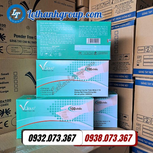 cung cấp sỉ găng tay y tế vglove latex nitrile giá tại nhà máy tphcm