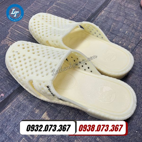 cung cấp sỉ lẻ dép tổ ong bít mũi màu trắng kem giá tốt