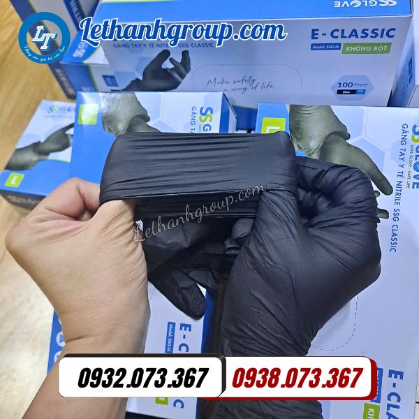 đại lý sỉ rẻ găng tay y tế màu đen giá rẻ chất lượng cao