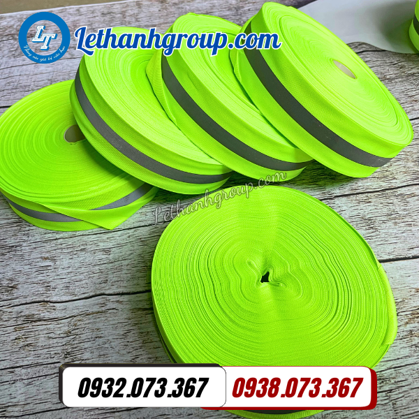dây phản quang vải màu xanh chuối giá sỉ siêu rẻ