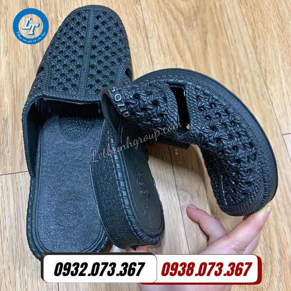 dép tổ ong bít mũi màu đen bền bỉ giá sỉ chính hãng