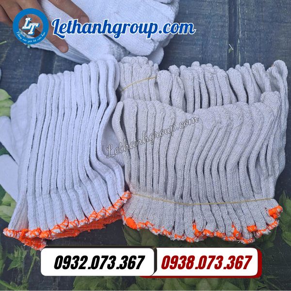 đóng gói bao tay len trắng viền màu 500 đôi