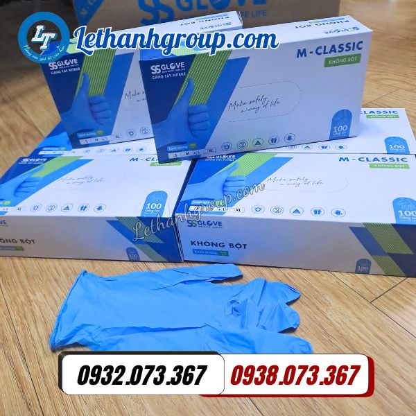găng tay cao su công nghiệp ssglove giá sỉ thùng 10 hộp