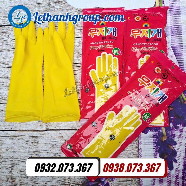 găng tay cao su đông cầu vồng combi chất lượng giá rẻ đủ màu