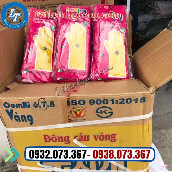 găng tay cao su đông cầu vồng giá rẻ găng tay cao su đông cầu vồng combi giá sỉ thùng 200 đôi