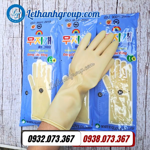 găng tay cao su đông cầu vồng combi l8 giá sỉ rẻ chất lượng cao