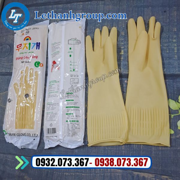 găng tay cao su đông cầu vồng size l giá sỉ thùng 200 đôi