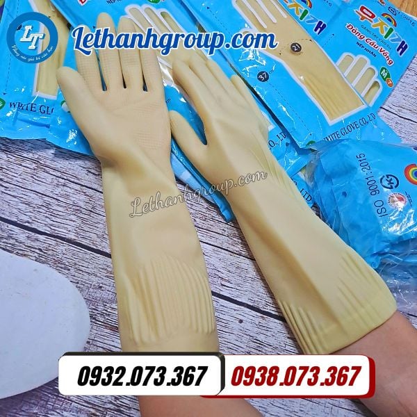 găng tay cao su đông cầu vồng xl kem giá sỉ trực tiếp