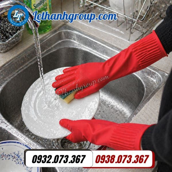 găng tay cao su dragon L màu đỏ giá bán sỉ rẻ nhất sài gòn