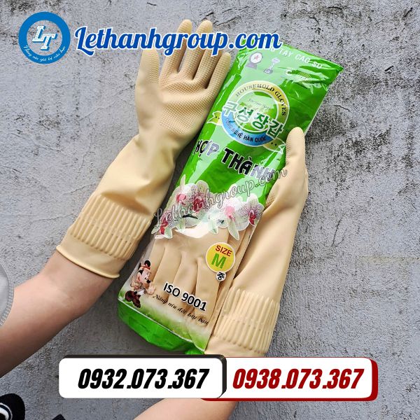 găng tay cao su hợp thành combi màu kem giá rẻ giao hàng nhanh