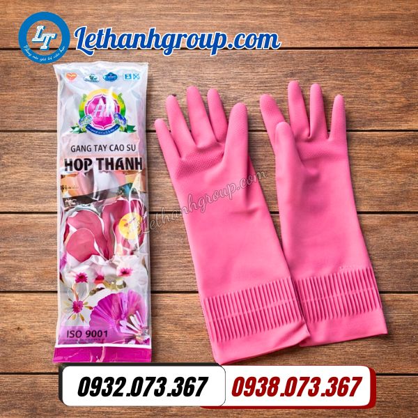 găng tay cao su hợp thành màu hồng giá sỉ tphcm