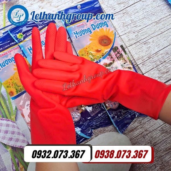 găng tay cao su hướng dương mini màu đỏ giá sỉ rẻ nhất tphcm