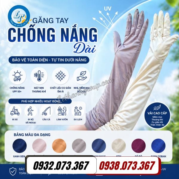 găng tay chống nắng dài 2 lớp hàng đẹp giá hấp dẫn