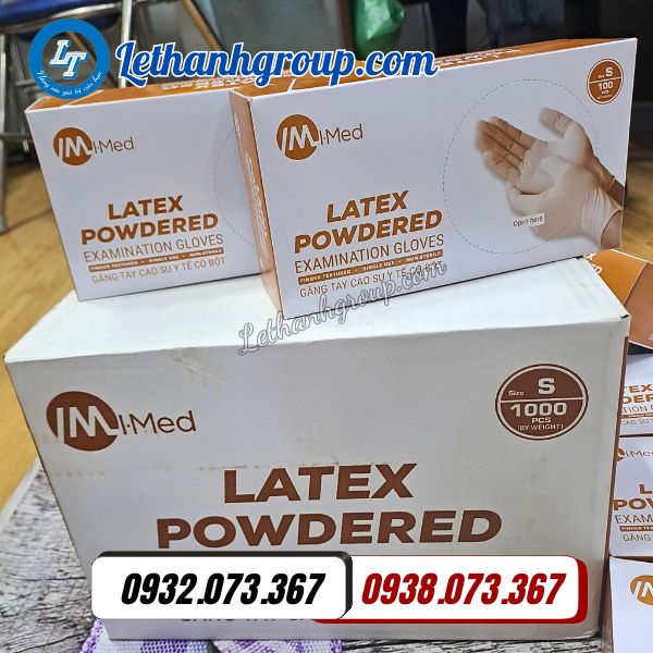 găng tay latex powdered thùng 1000 chiếc