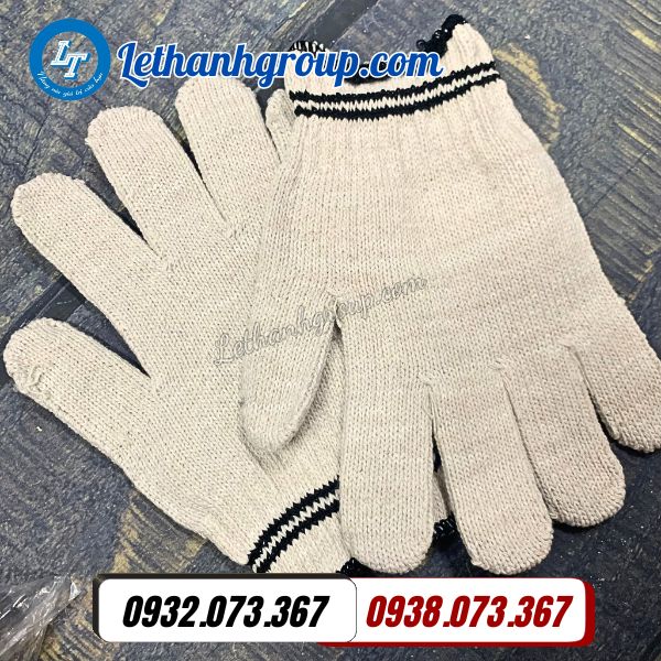 găng tay len kem 2 viền đen 100g giá rẻ