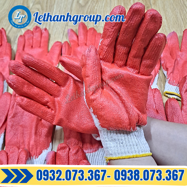 găng tay len nhúng nhựa đỏ 60g giá sỉ uy tín tại tphcm