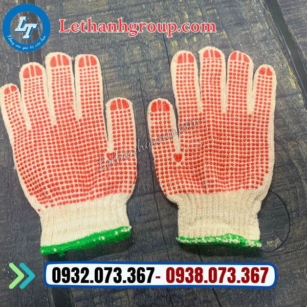 găng tay phủ hạt nhựa đỏ giá sỉ găng tay len phủ hạt nhựa đỏ 70g giá sỉ giao nhanh tphcm