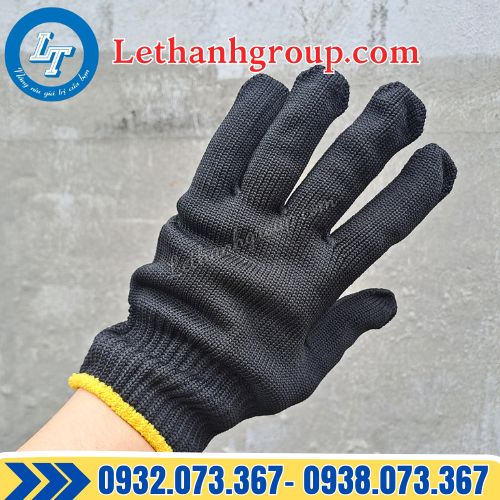 găng tay len poly đen 60g giá sỉ theo bao