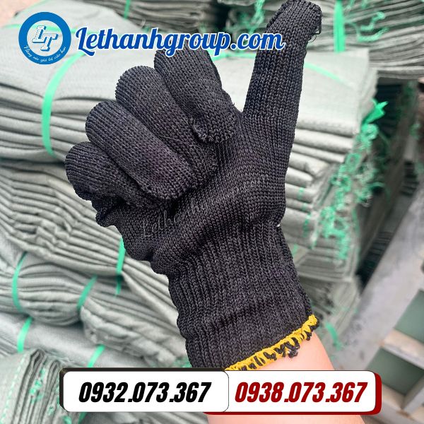 găng tay len poly đen giá sỉ siêu rẻ tận nhà máy