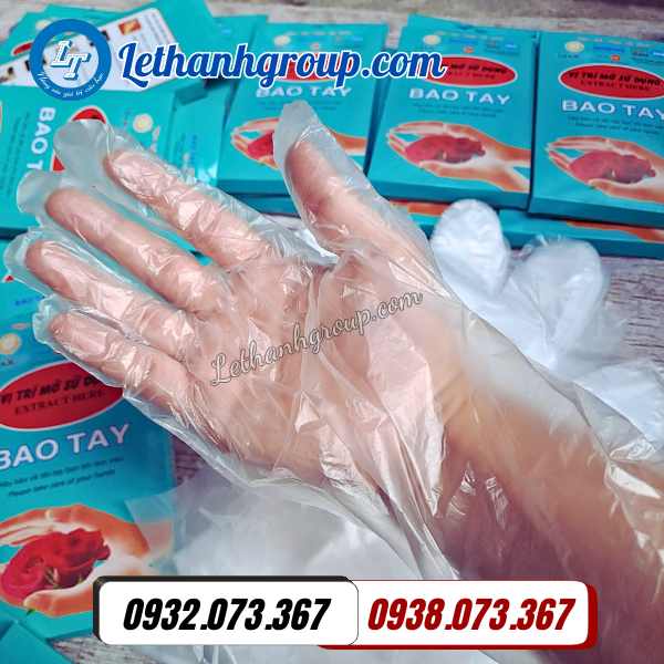 găng tay nilon mỏng dai hộp 100 cái giá sỉ